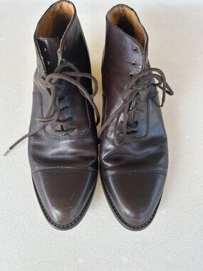 Brown Leather Cap Toe Lace Up Heritage Oxford Ankle Boots Classic Women’s Shoe